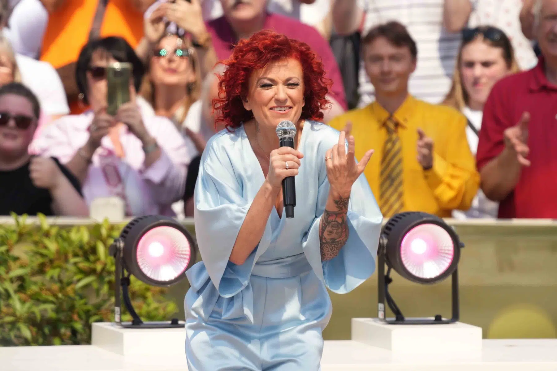 Sängerin Lucy Diakovska in der Unterhaltungsshow ZDF Fernsehgarten am 12.05.2024 in Mainz. Sängerin Lucy Diakovska in der Unterhaltungsshow ZDF Fernsehgarten am 12.05.2024 in Mainz.
