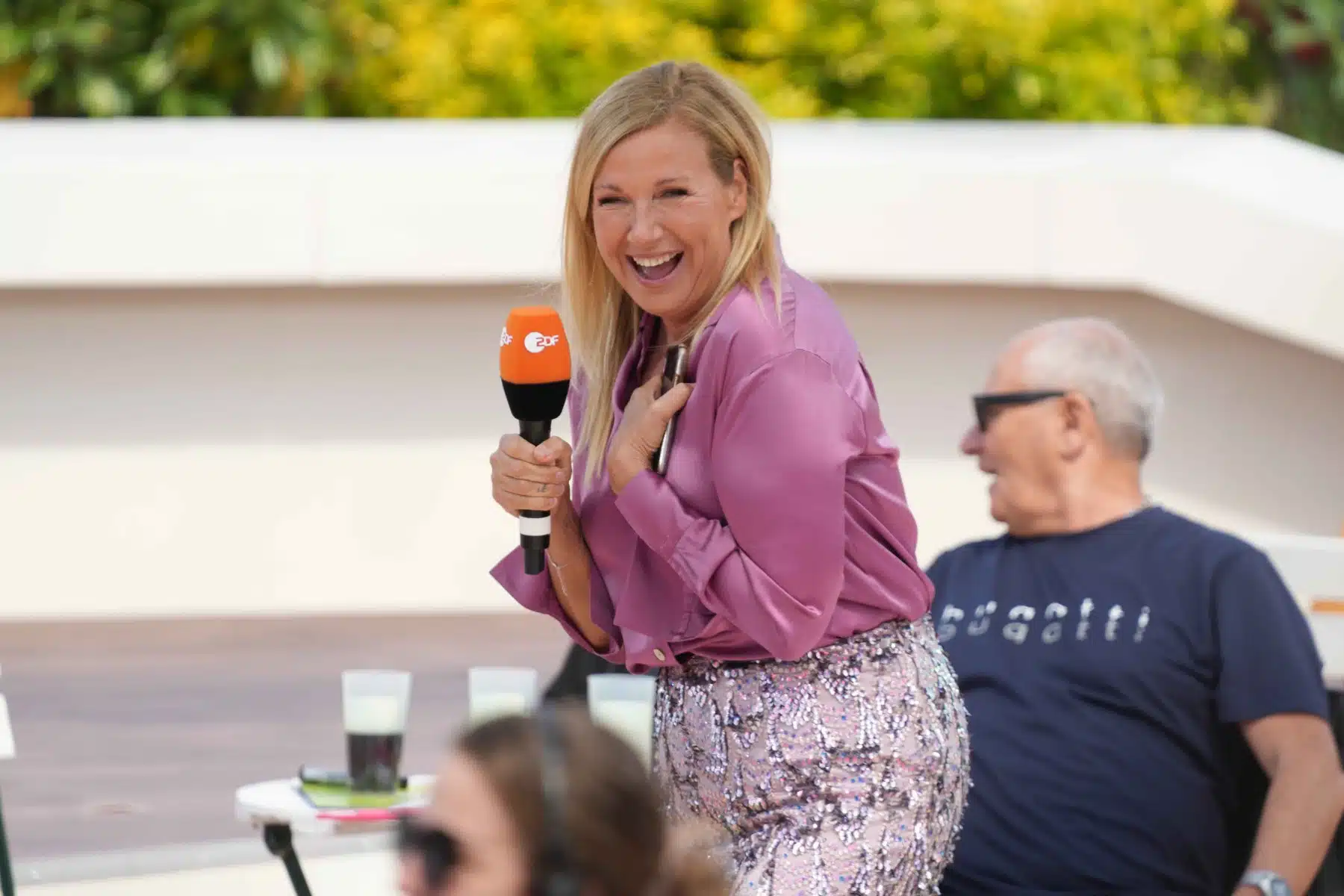 14.05.2023 Moderatorin Andrea Kiwi Kiewel in der Unterhaltungsshow ZDF Fernsehgarten am 14.05.2023 in Mainz. 14.05.2023 Moderatorin Andrea Kiwi Kiewel in der Unterhaltungsshow ZDF Fernsehgarten am 14.05.2023 in Mainz.