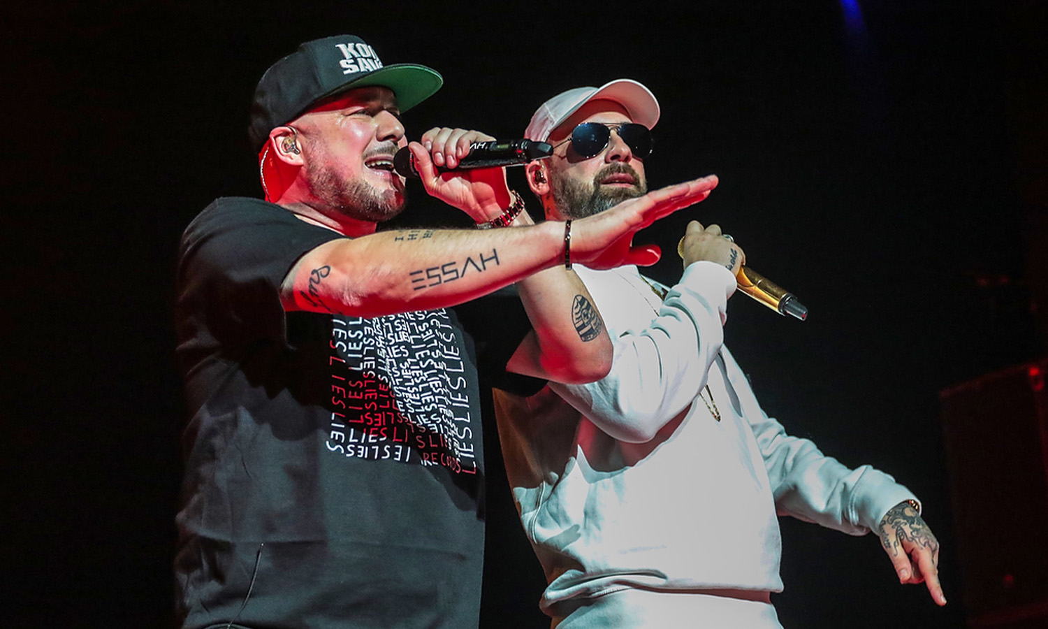 Kool Savas und Sido live in der Jahrhunderthalle Frankfurt bei der Royal Bunker Tour mit energiegeladener Hip-Hop-Show und begeisterten Fans