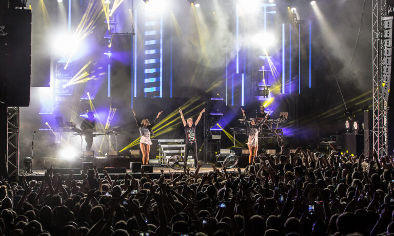Scooter live beim Gießener Kultursommer mit der „25 Years Wild & Wicked“ Show, spektakulärer Bühnenshow und begeisterten Fans