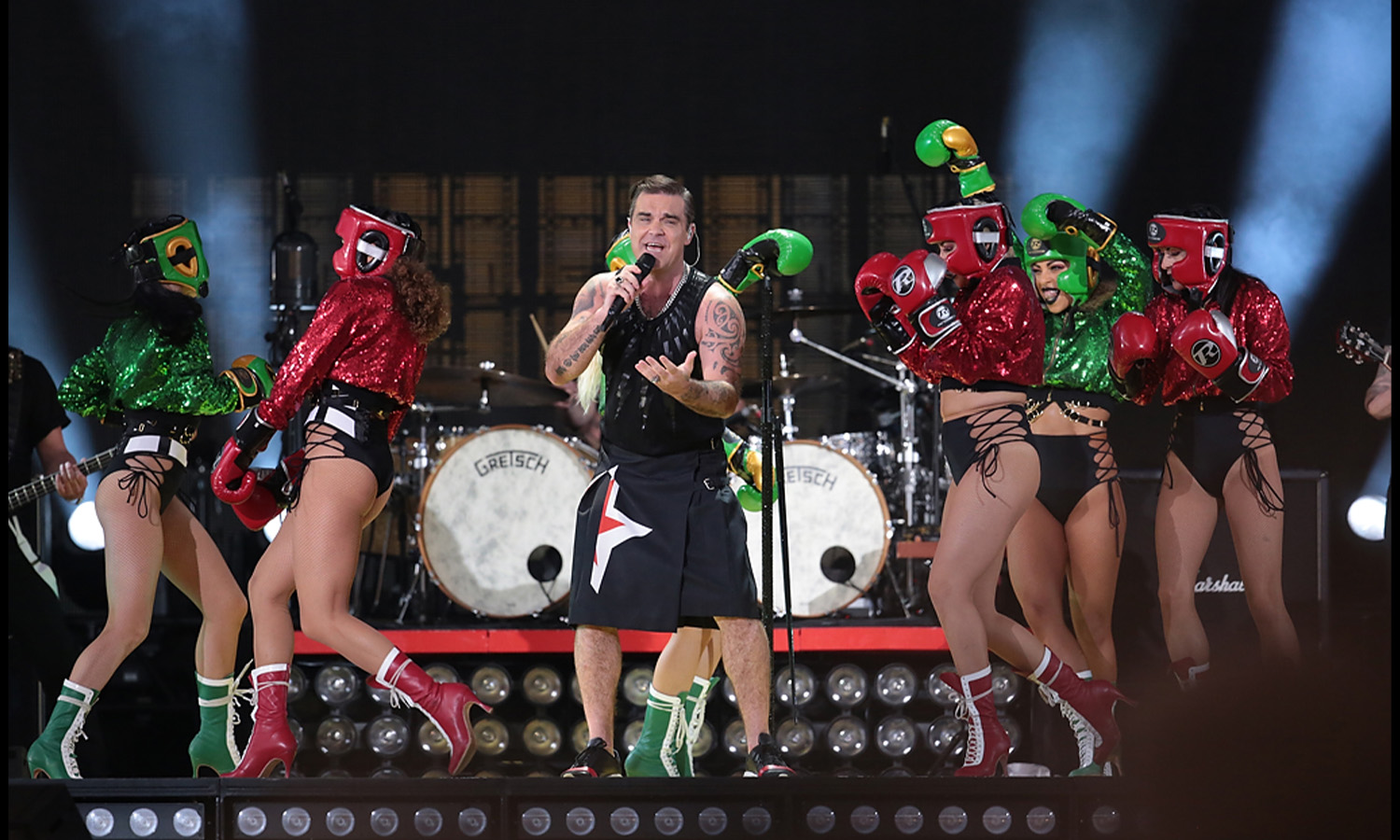 Robbie Williams bei der Heavy Entertainment Show Tour am 19. Juli 2017 in der Commerzbank-Arena Frankfurt