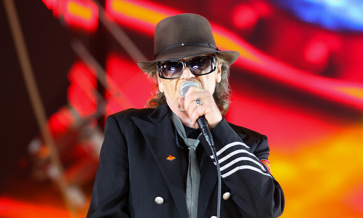 Udo Lindenberg am 18. Juli 2015 bei der Panik Party vor 45.000 Fans in der Commerzbank-Arena Frankfurt