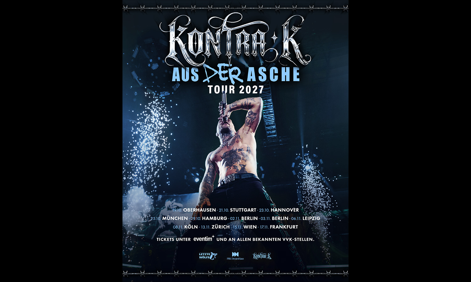 Kontra K kündigt die Aus der Asche Tour 2027 mit Tourfinale in der Festhalle Frankfurt an