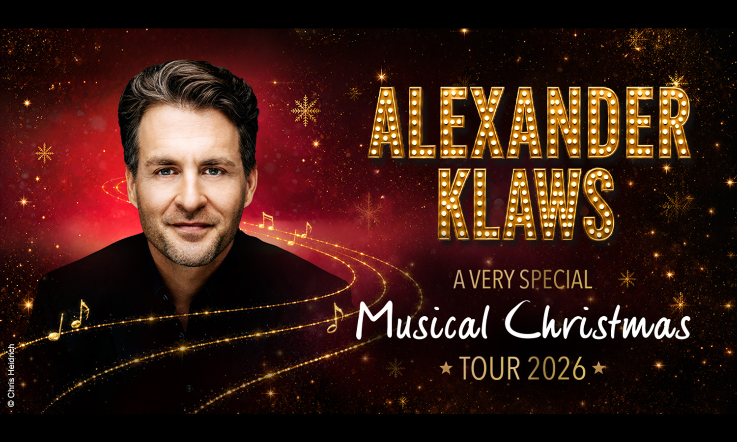 Alexander Klaws geht 2026 mit A very special MUSICAL CHRISTMAS auf Deutschlandtour